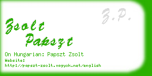 zsolt papszt business card